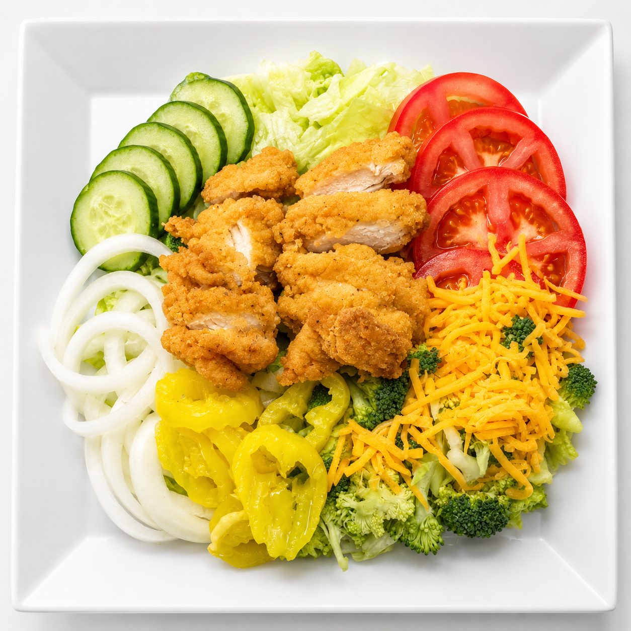 Fried Crispy Chicken Salad.