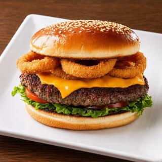 Bacon & Onion Ring Burger