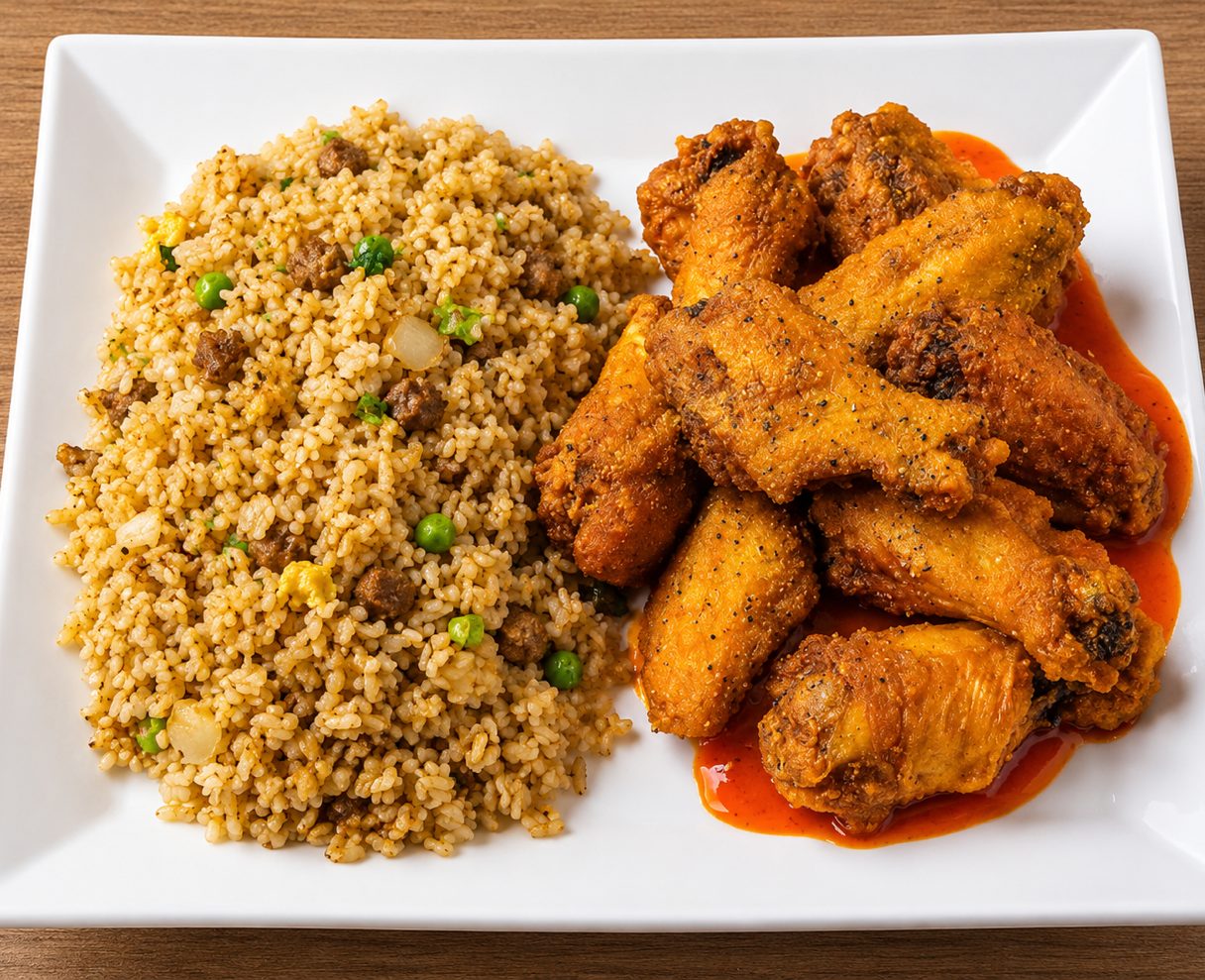 Combo 8: Wings & Fried Rice Special.