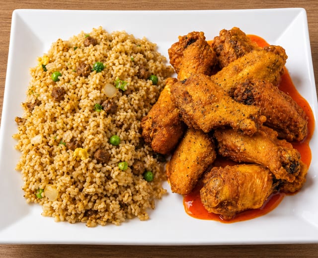 Combo 8: Wings & Fried Rice Special.