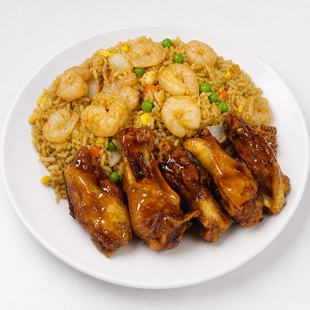 Combo 8: Wings & Fried Rice Special.