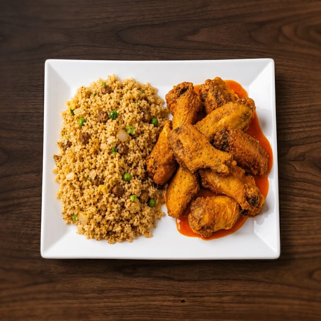Combo 8: Wings & Fried Rice Special.