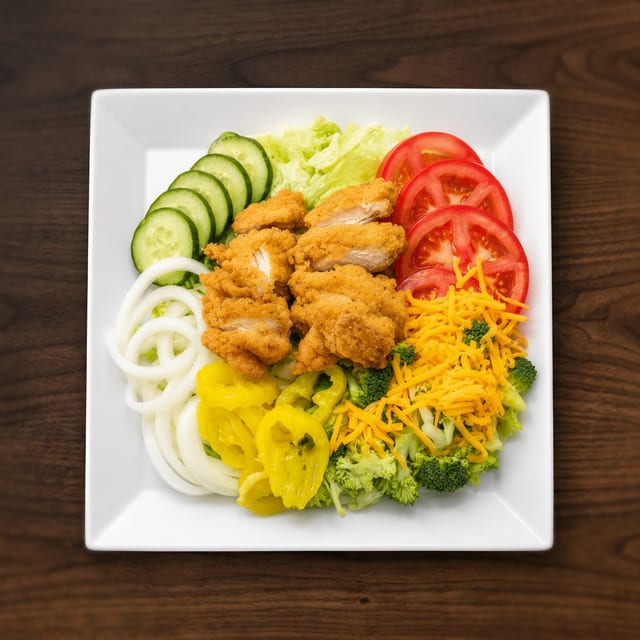 Fried Crispy Chicken Salad.